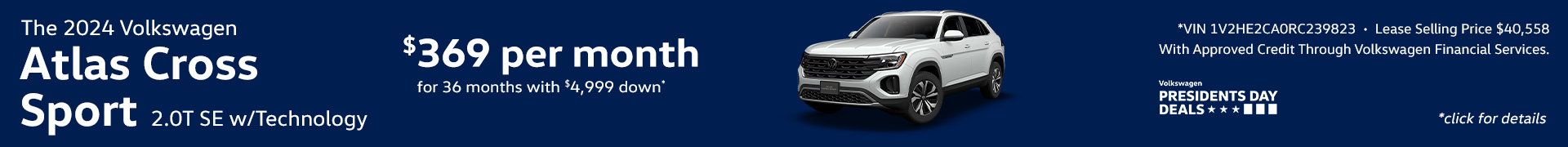 2024 Volkswagen Atlas Cross Sport 2.0T SE w/Technology