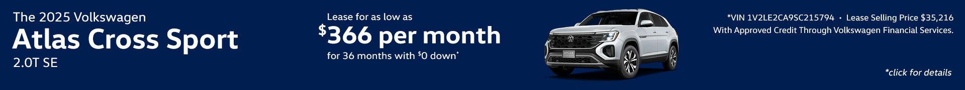 2025 Volkswagen Atlas Cross Sport 2.0T SE