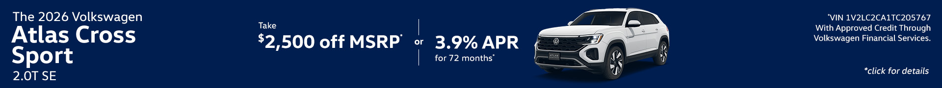 2026 Volkswagen Atlas Cross Sport 2.0T SE