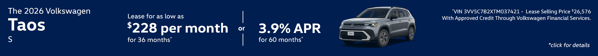 2026 Volkswagen Taos S