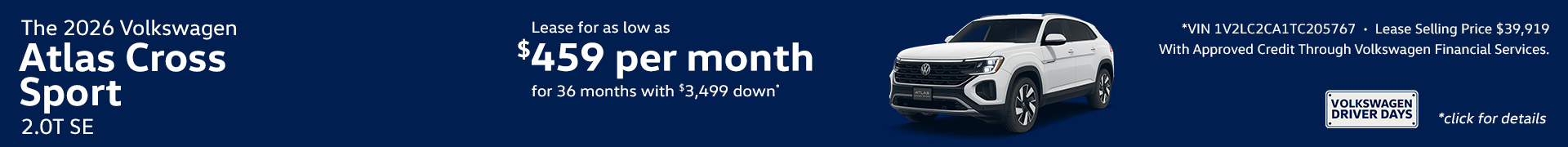2026 Volkswagen Atlas Cross Sport 2.0T SE