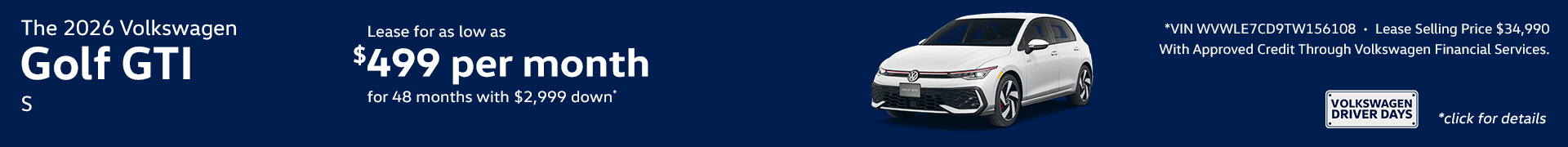 2026 Volkswagen Golf GTI S