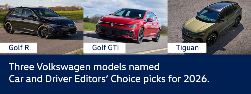 3 Volkswagen Models Win Car and Driver Editors’ Choice 2026