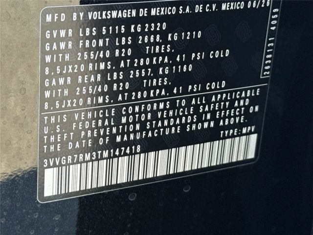 2026 Volkswagen Tiguan SE R-Line Black
