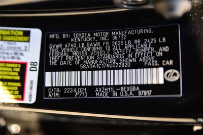 2022 Lexus ES ES 300h