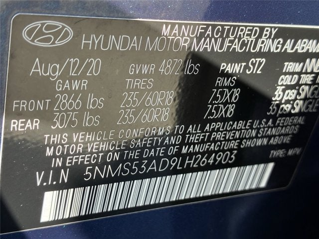 2020 Hyundai Santa Fe Limited