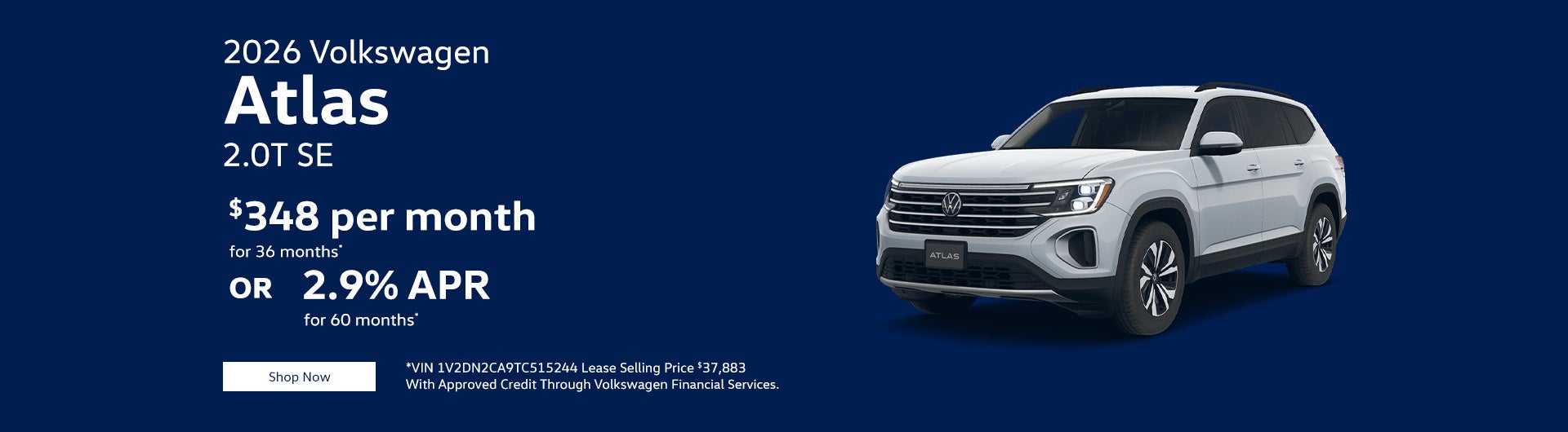 2026 Volkswagen Atlas 2.0T SE