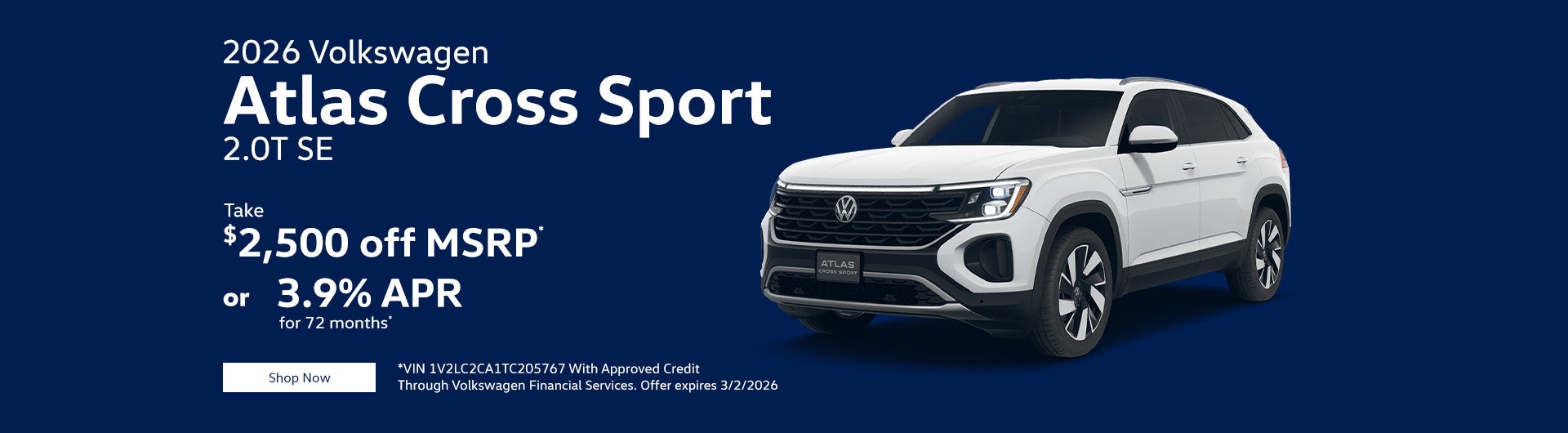 2026 Volkswagen Atlas Cross Sport 2.0T SE