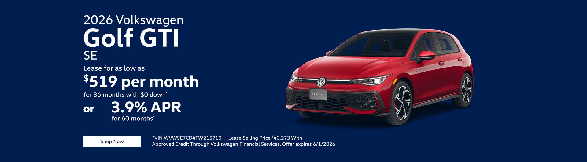 2026 Volkswagen Golf GTI SE