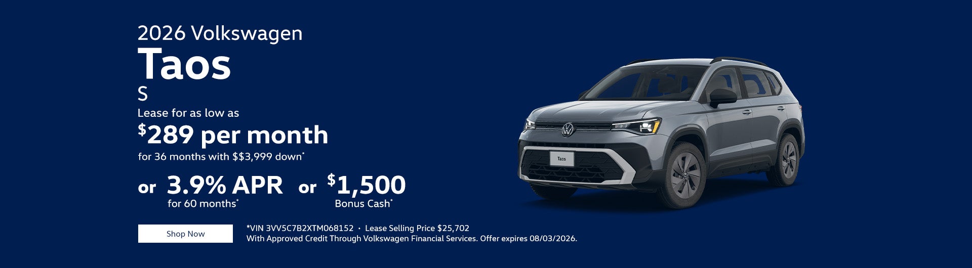 2026 Volkswagen Taos S