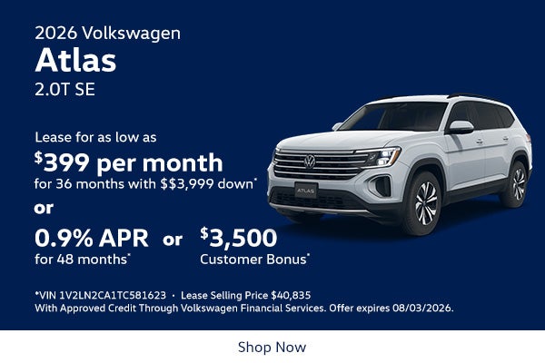 2026 Volkswagen Atlas 2.0T SE