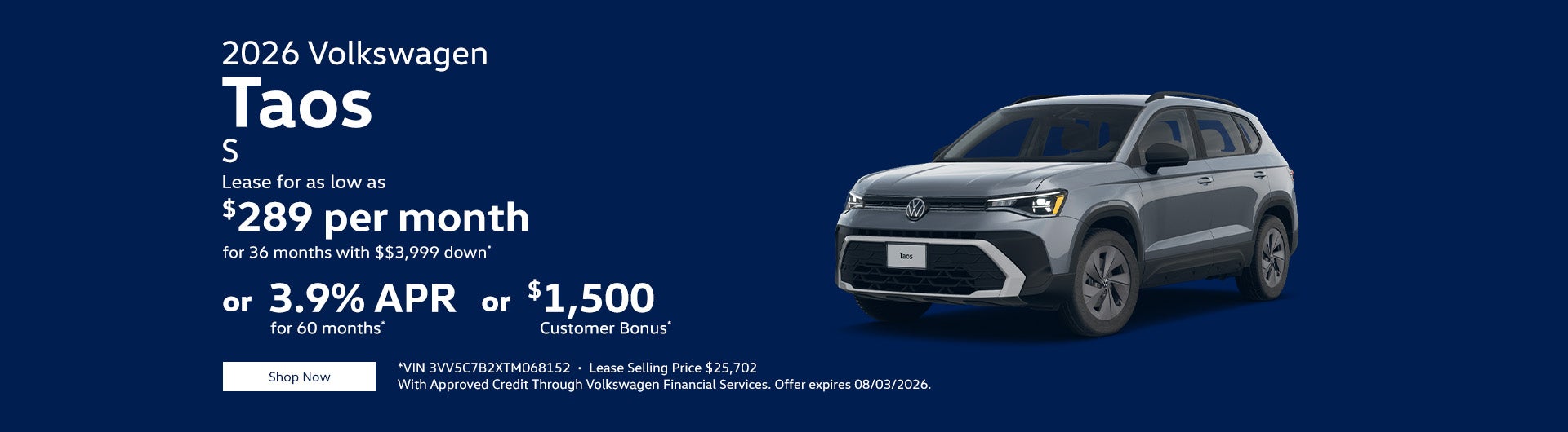 2026 Volkswagen Taos S