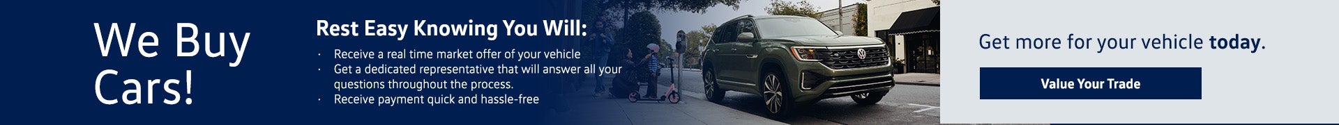 We buy cars